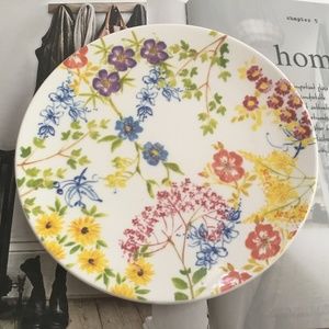 Anthropologie Watercolors Salad Plate in Brand New Condition; Black Bird Logo